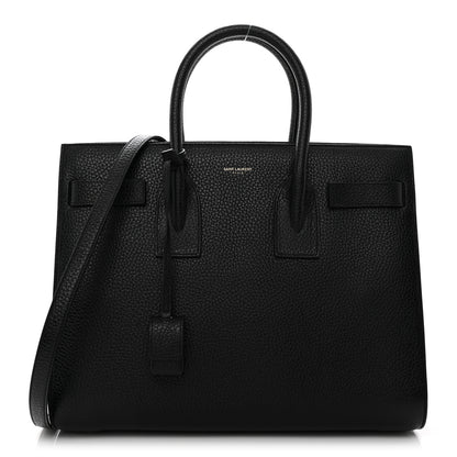 Saint Laurent Grained Calfskin Small Sac De Jour Black 1 of 11