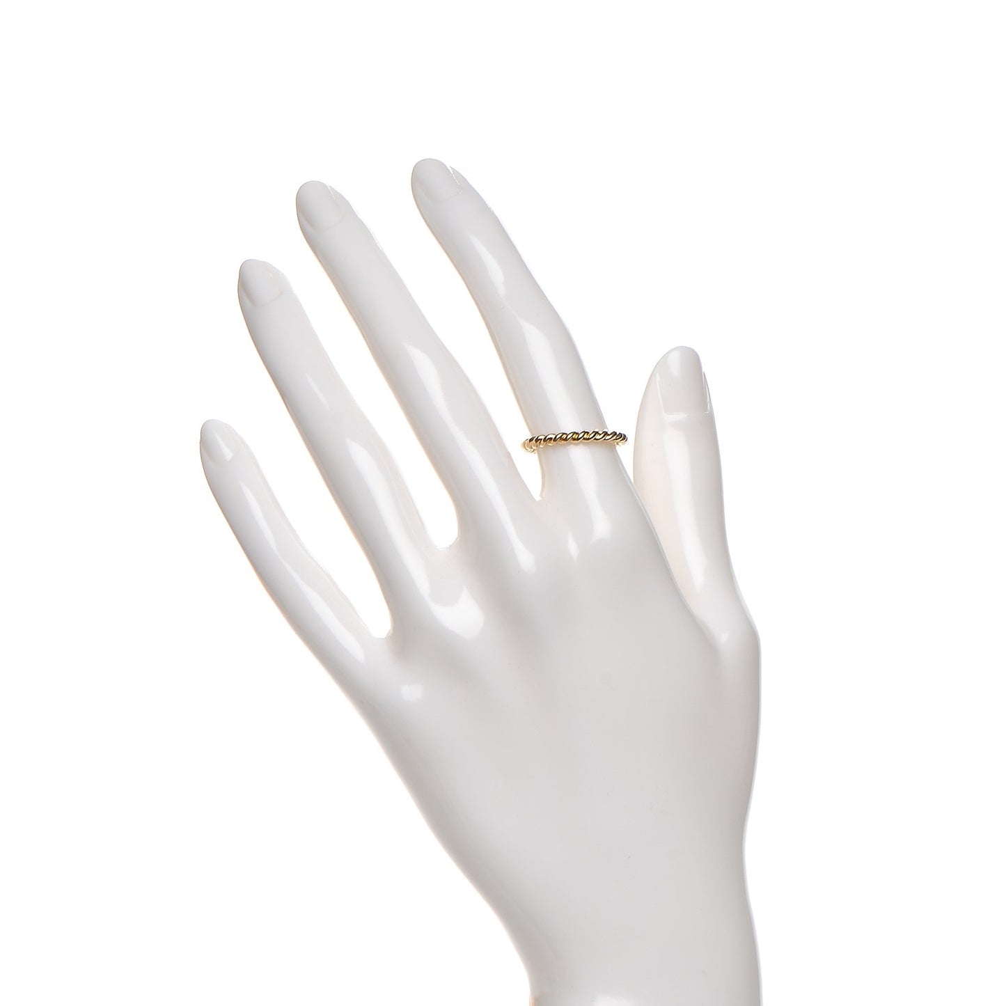 18K Yellow Gold Narrow Twist Ring 5