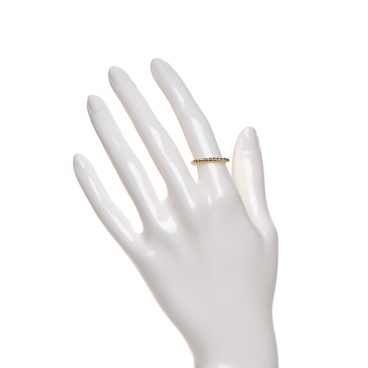 Tiffany 18K Yellow Gold Narrow Twist Ring 5 2 of 5