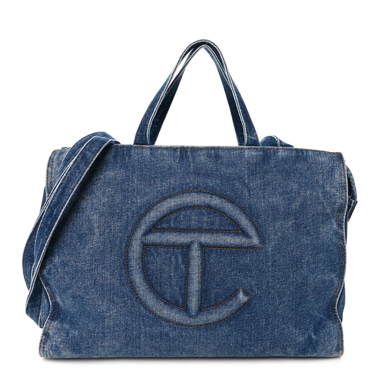 Denim Medium Shopping Bag Blue