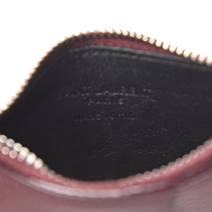 Saint Laurent Grained Calfskin 5 Fragments Zip Pouch Card Holder Bordeaux 5 of 5