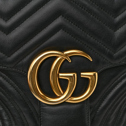 Gucci Calfskin Matelasse Large GG Marmont Shoulder Bag Black 15 of 15