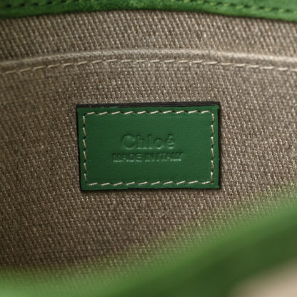 Chloe Suede Calfskin Small Woody Ribbon Tote Bright Green 5 of 7
