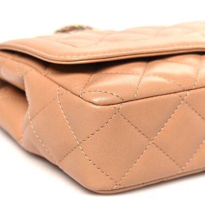 Chanel Lambskin Quilted Small Flap Bag Dark Beige 9 of 10