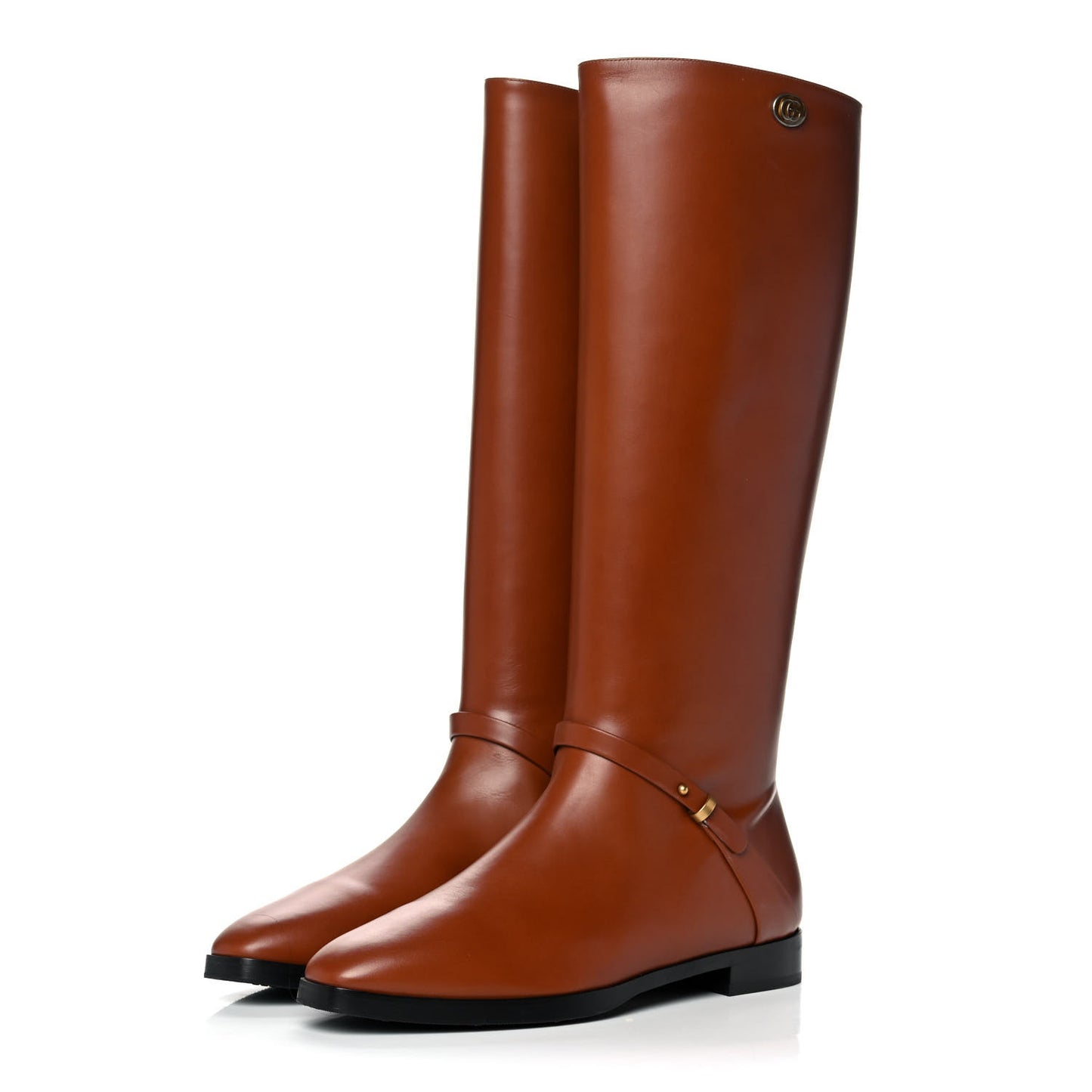 Calfskin Rosie Tall Riding Boots 39 Brown Papaya