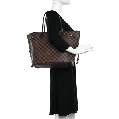 Louis Vuitton Damier Ebene Neo Neverfull MM Rose Ballerine 2 of 15