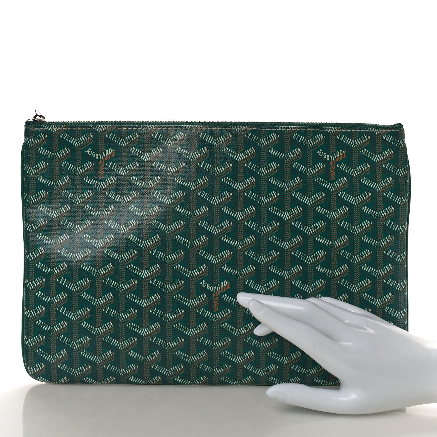 Goyard Goyardine Senat Pochette MM Green 2 of 7
