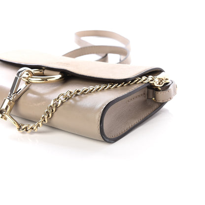 Chloe Suede Calfskin Mini Faye Shoulder Bag Motty Grey 6 of 11