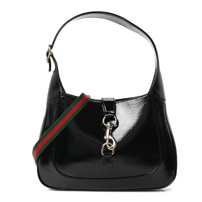 Gucci Patent Calfskin Small Jackie Shoulder Bag Black 1 of 11