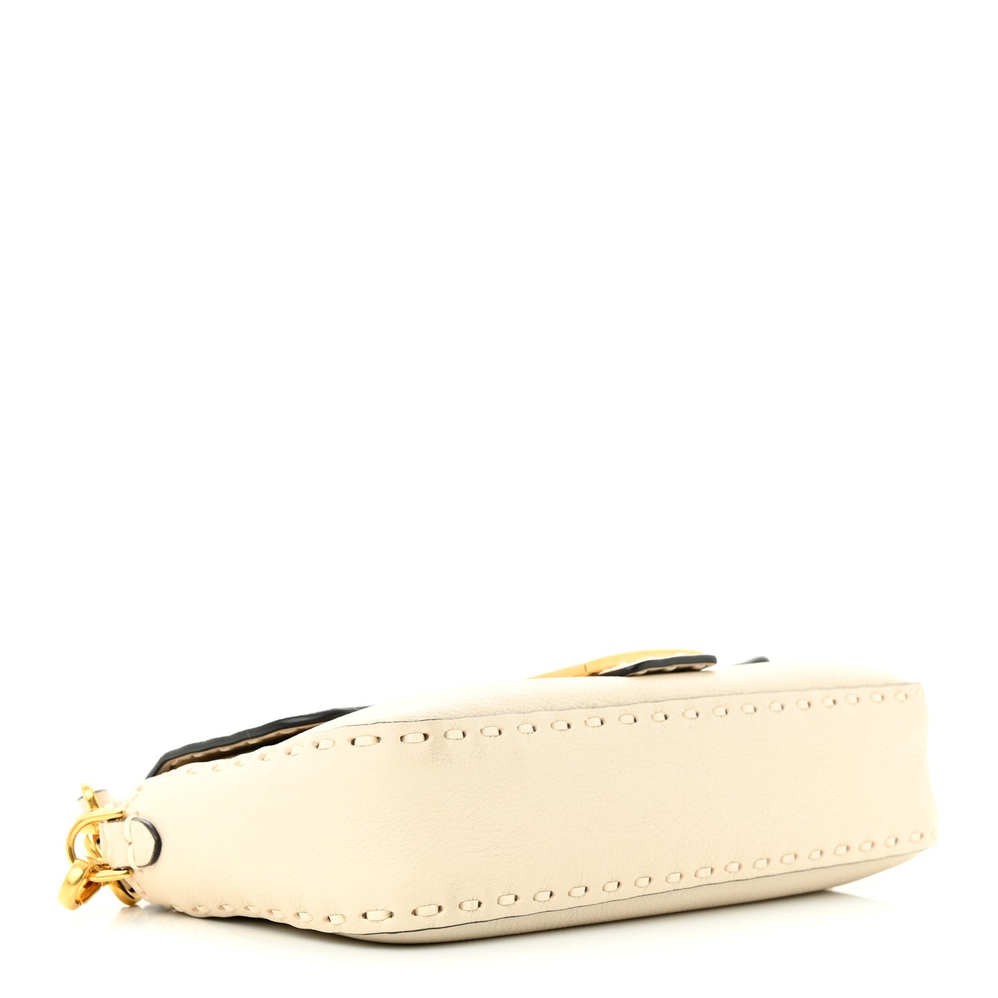 Cuoio Roma Sellerissima Nappa Sintetica Tape Stitch Baguette Latte