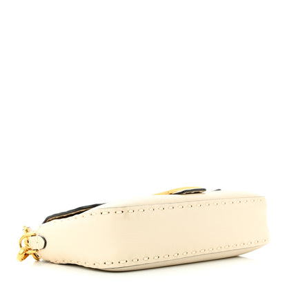 Fendi Cuoio Roma Sellerissima Nappa Sintetica Tape Stitch Baguette Latte 4 of 10