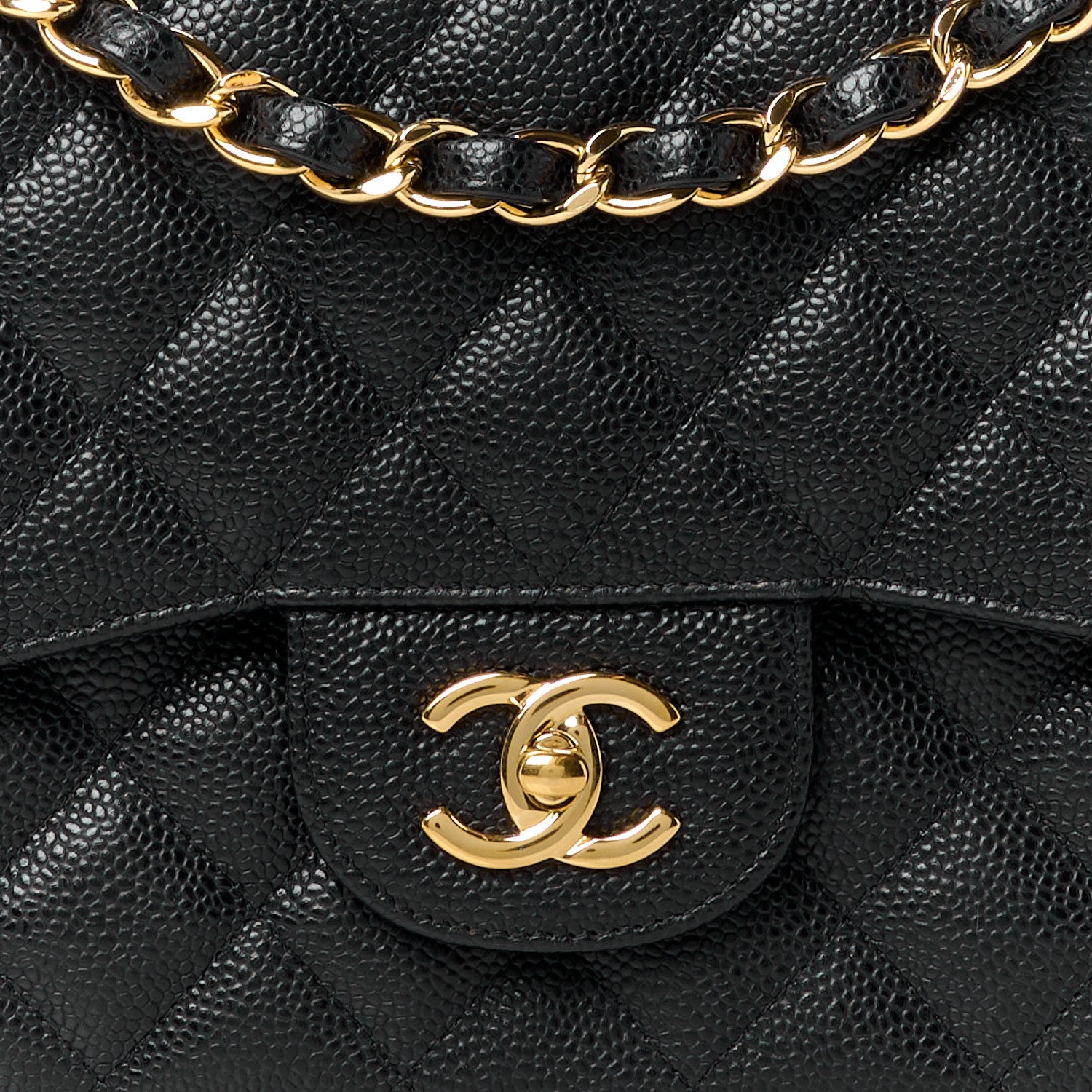 Chanel Caviar Quilted Jumbo Double Flap Black 9 of 14