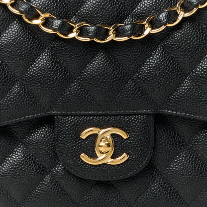 Chanel Caviar Quilted Jumbo Double Flap Black 9 of 14