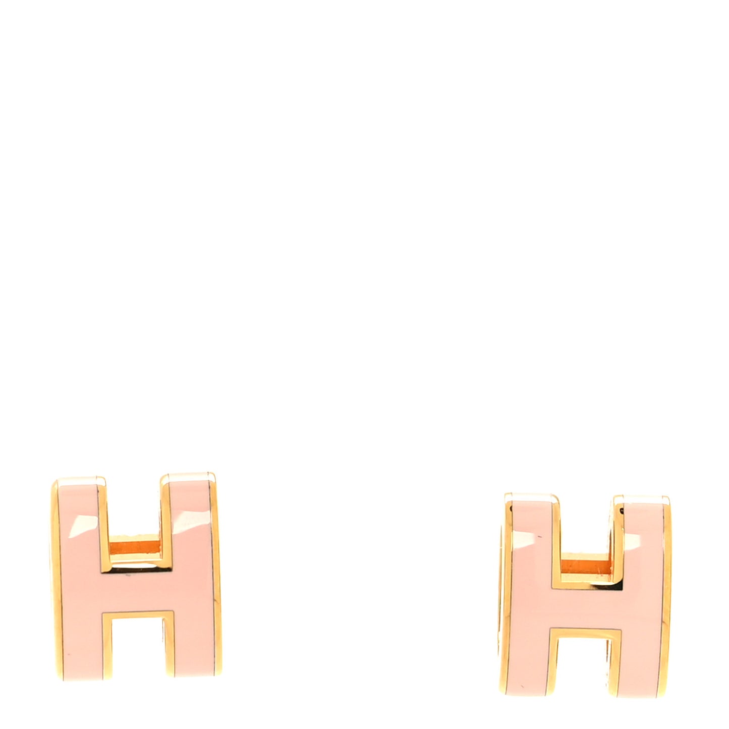Gold Lacquered Mini Pop H Earrings Rose Sakura