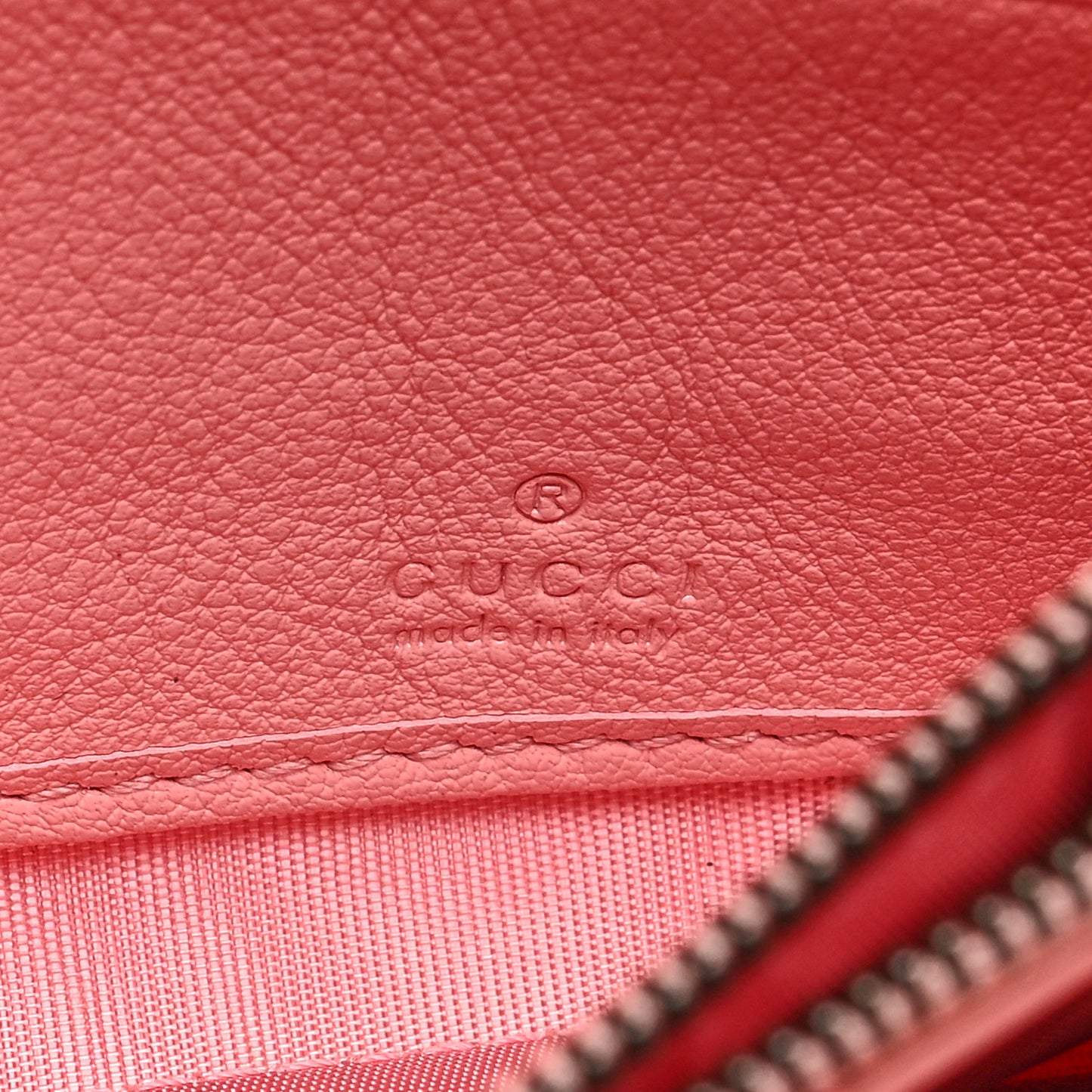 Wonka Grain Calfskin Diana Chain Wallet Wild Rose