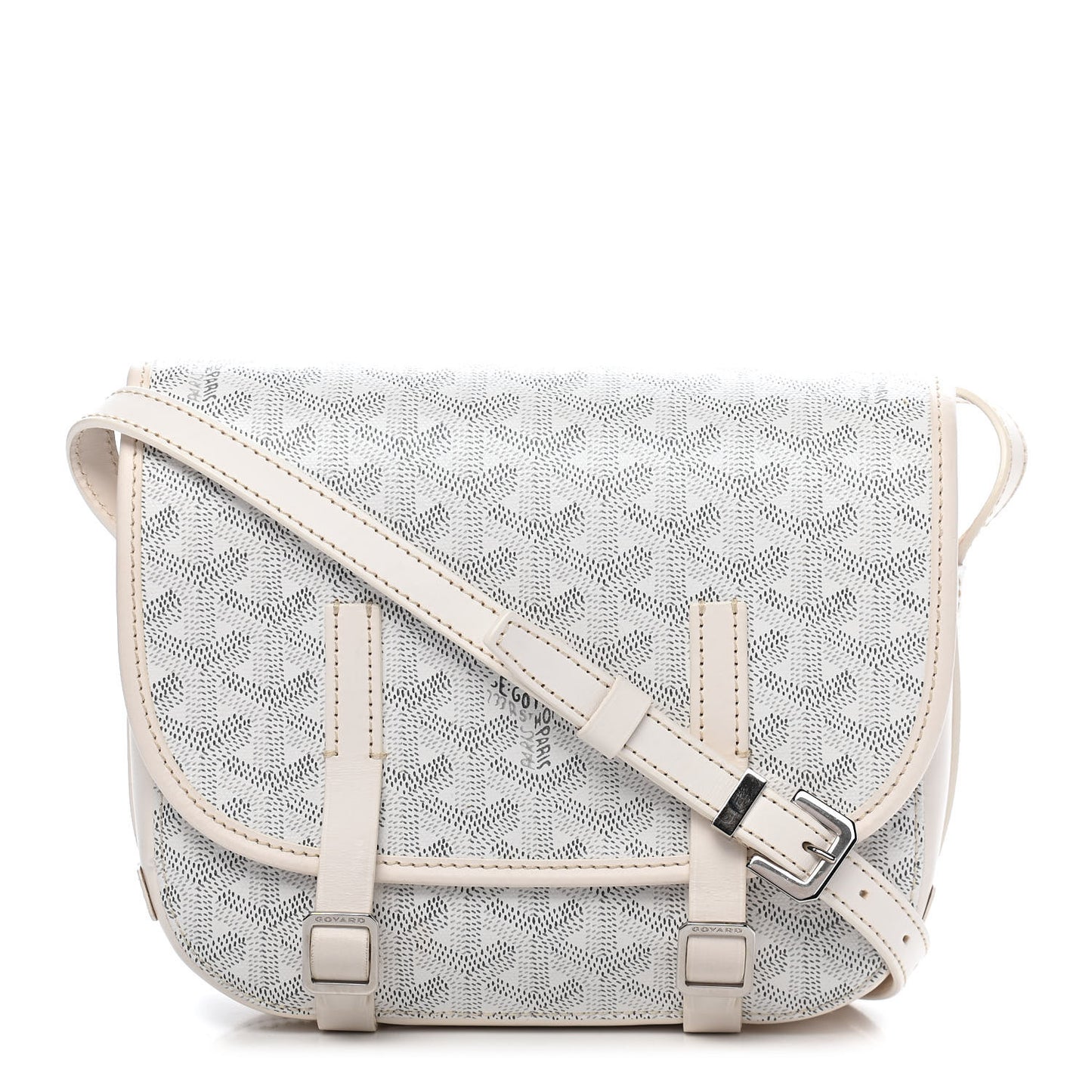 Goyardine Belvedere PM Messenger Bag White