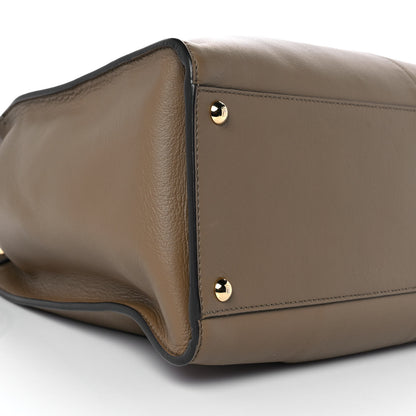 Fendi Vitello Seta Century Large Peekaboo X-Lite Fango Mandorlo 7 of 9
