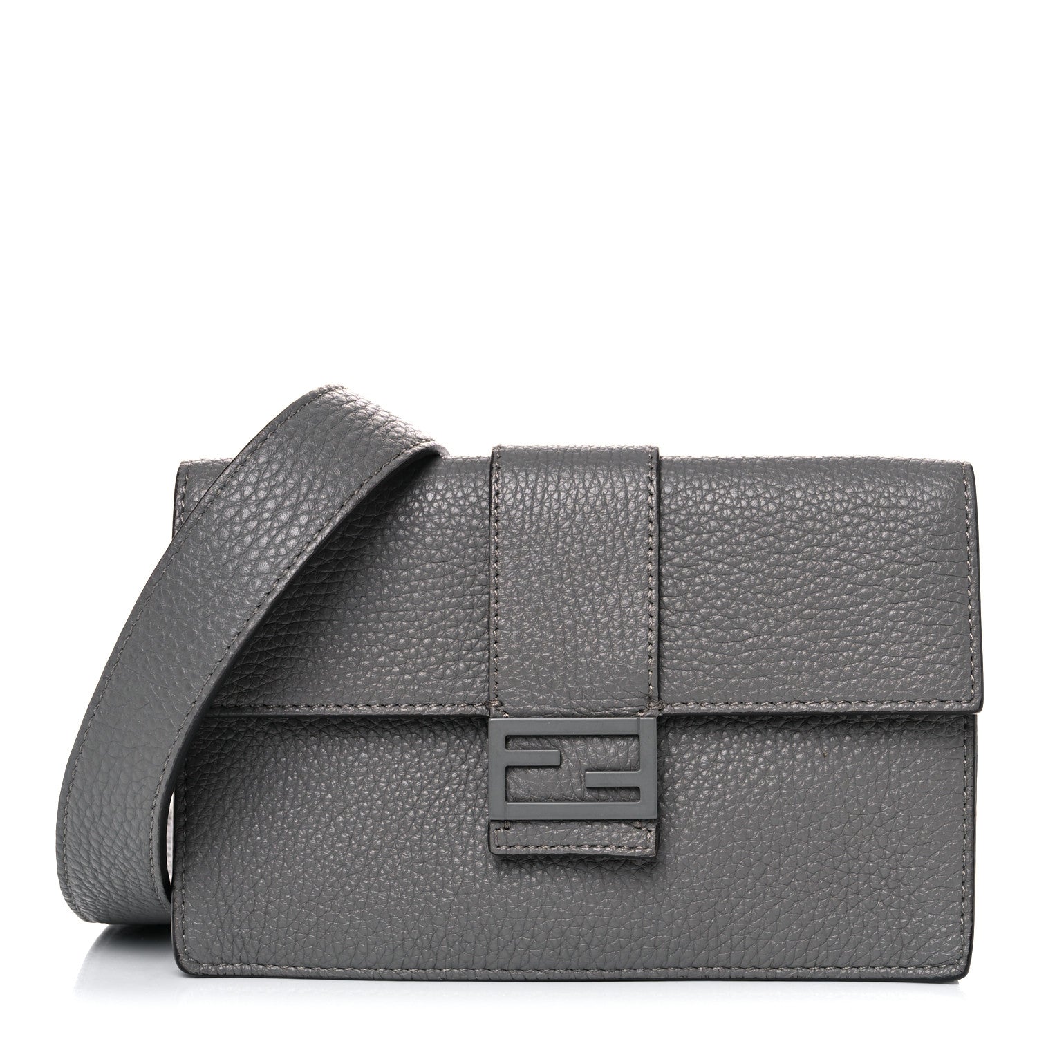 Fendi Cuoio Romano Monochrome Baguette Belt Pouch Argilla 1 of 11