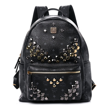 MCM Visetos Studded Medium Stark M Backpack Black 1 of 13