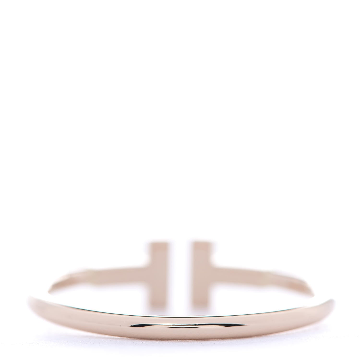 Tiffany 18K Rose Gold T Wire Ring 65 11 3 of 4