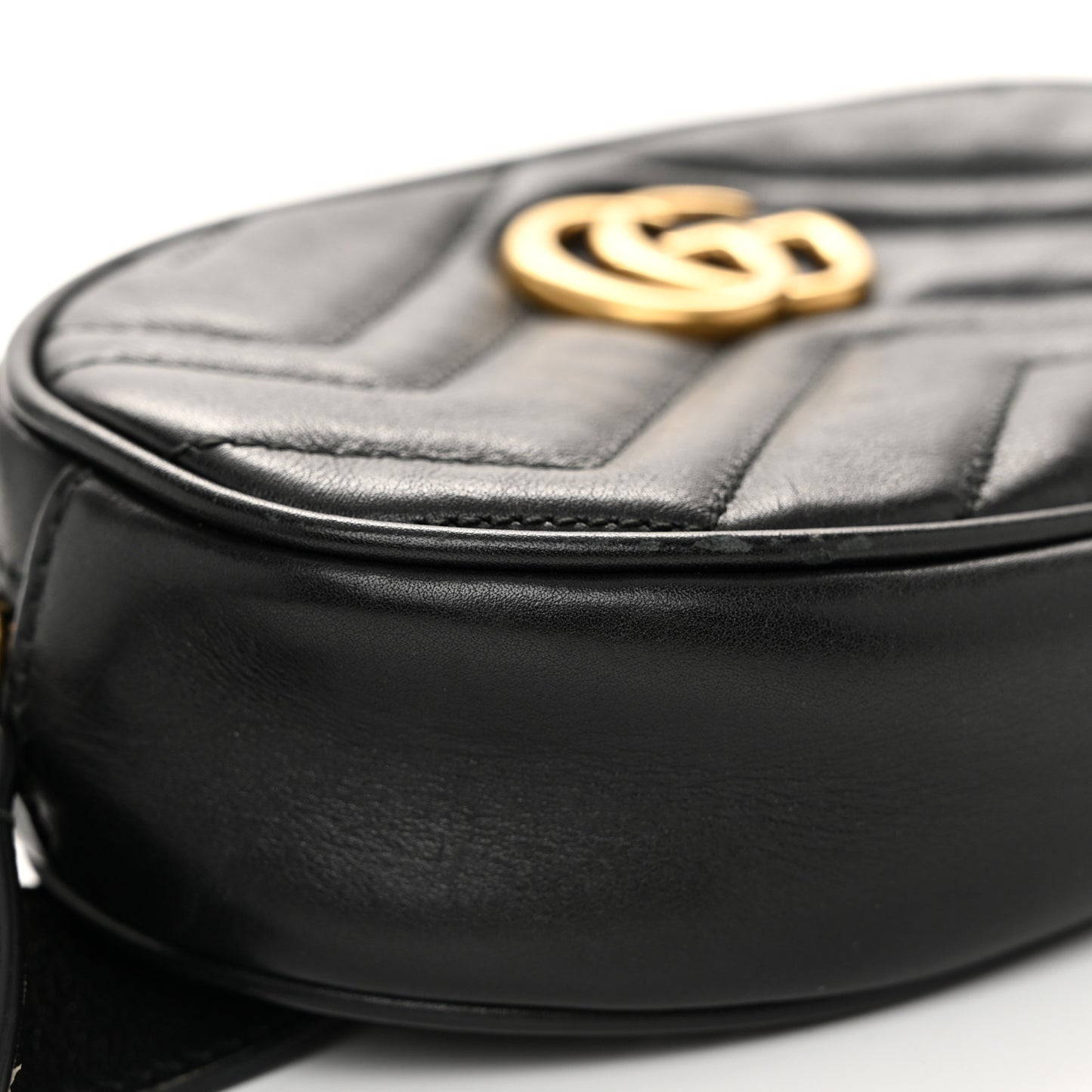 Calfskin Matelasse GG Marmont Belt Bag 85 34 Black