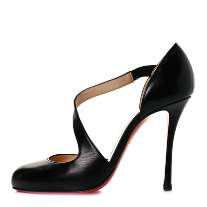 Christian Louboutin Shiny Nappa Decalcoco 100 Pumps 39.5 Black 1 of 9