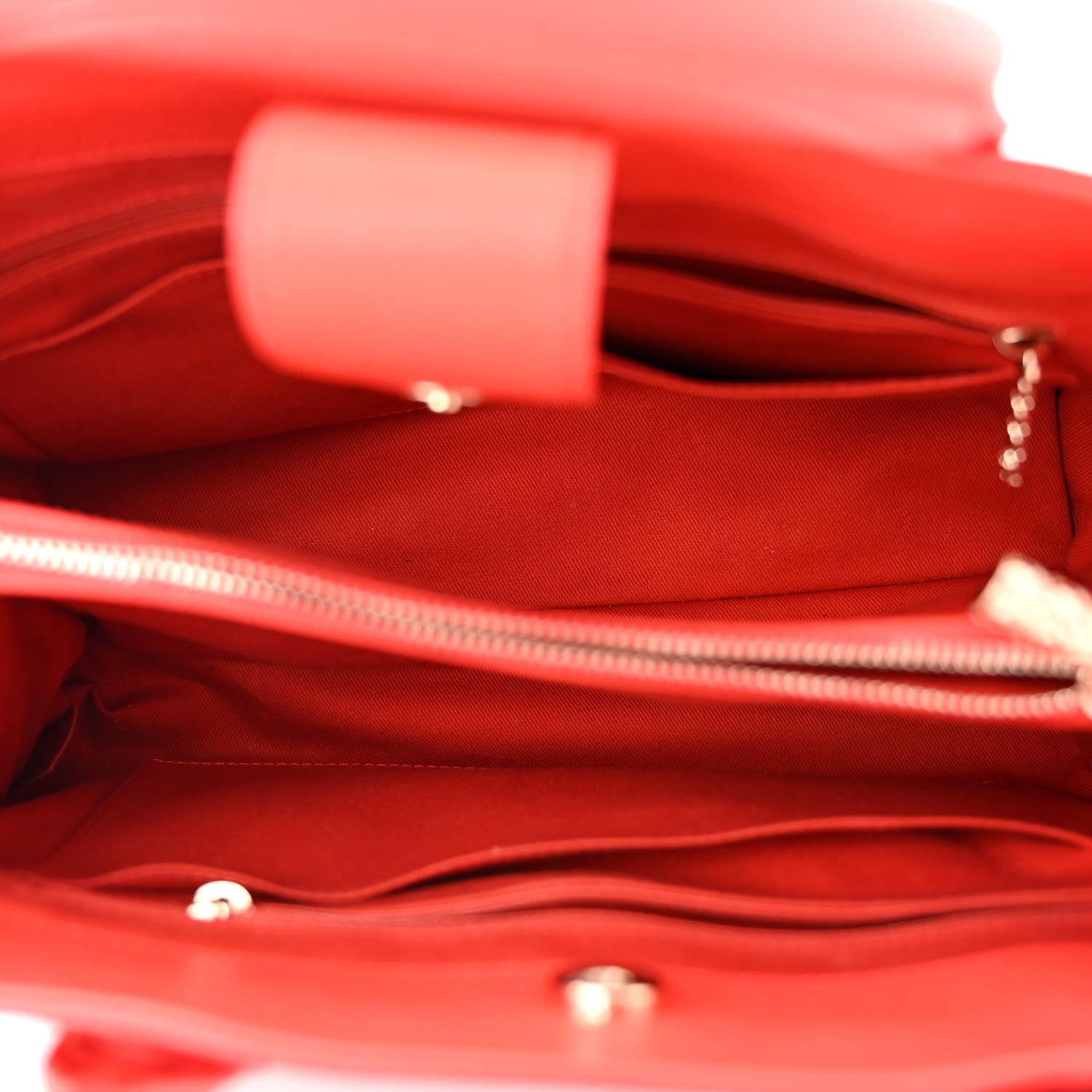 Chanel Grained Calfskin Small Neo Executive Shopper Tote Red 5 of 13