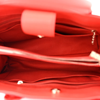 Chanel Grained Calfskin Small Neo Executive Shopper Tote Red 5 of 13