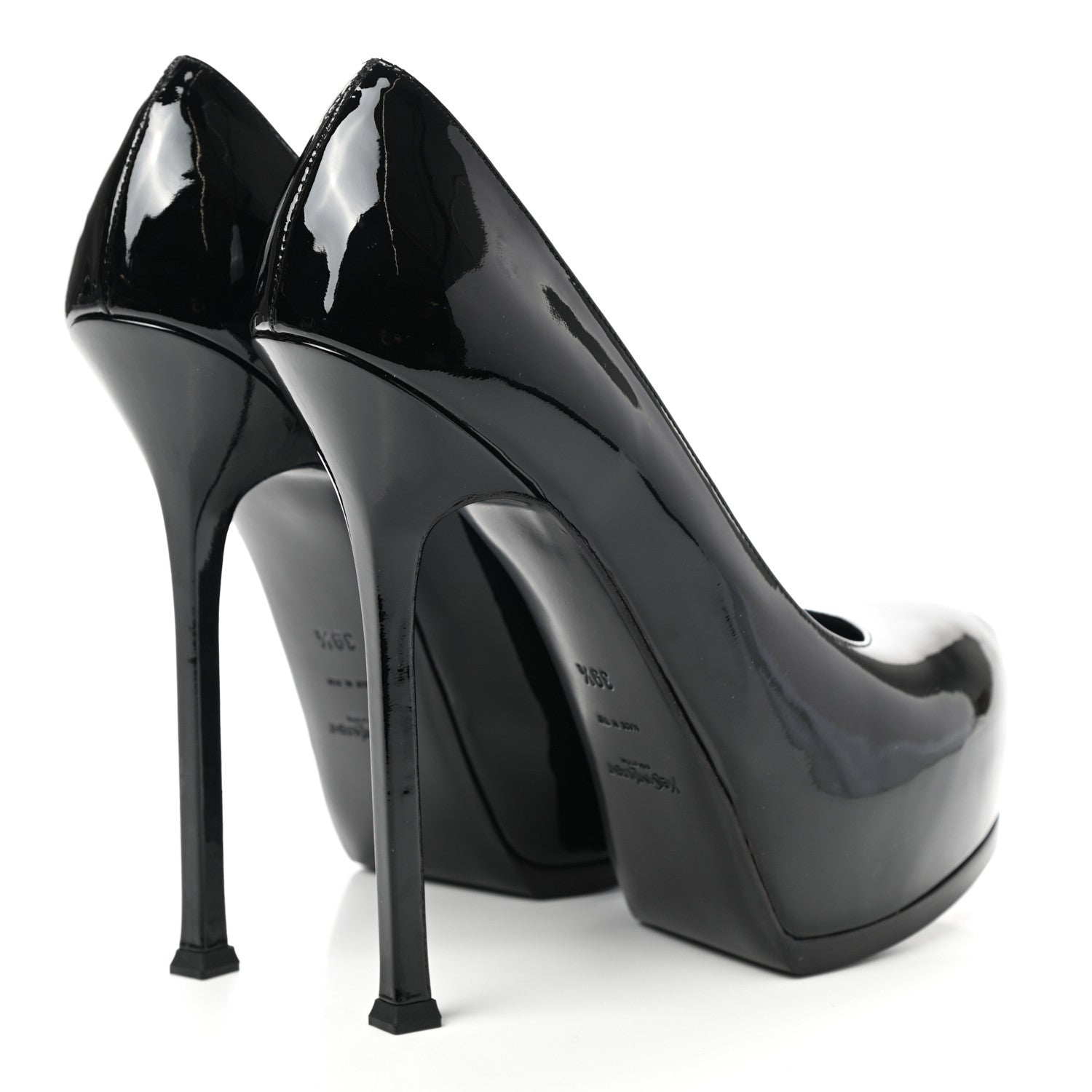 Saint Laurent Patent Tribute 105 Platform Pumps 39.5 Black 4 of 8