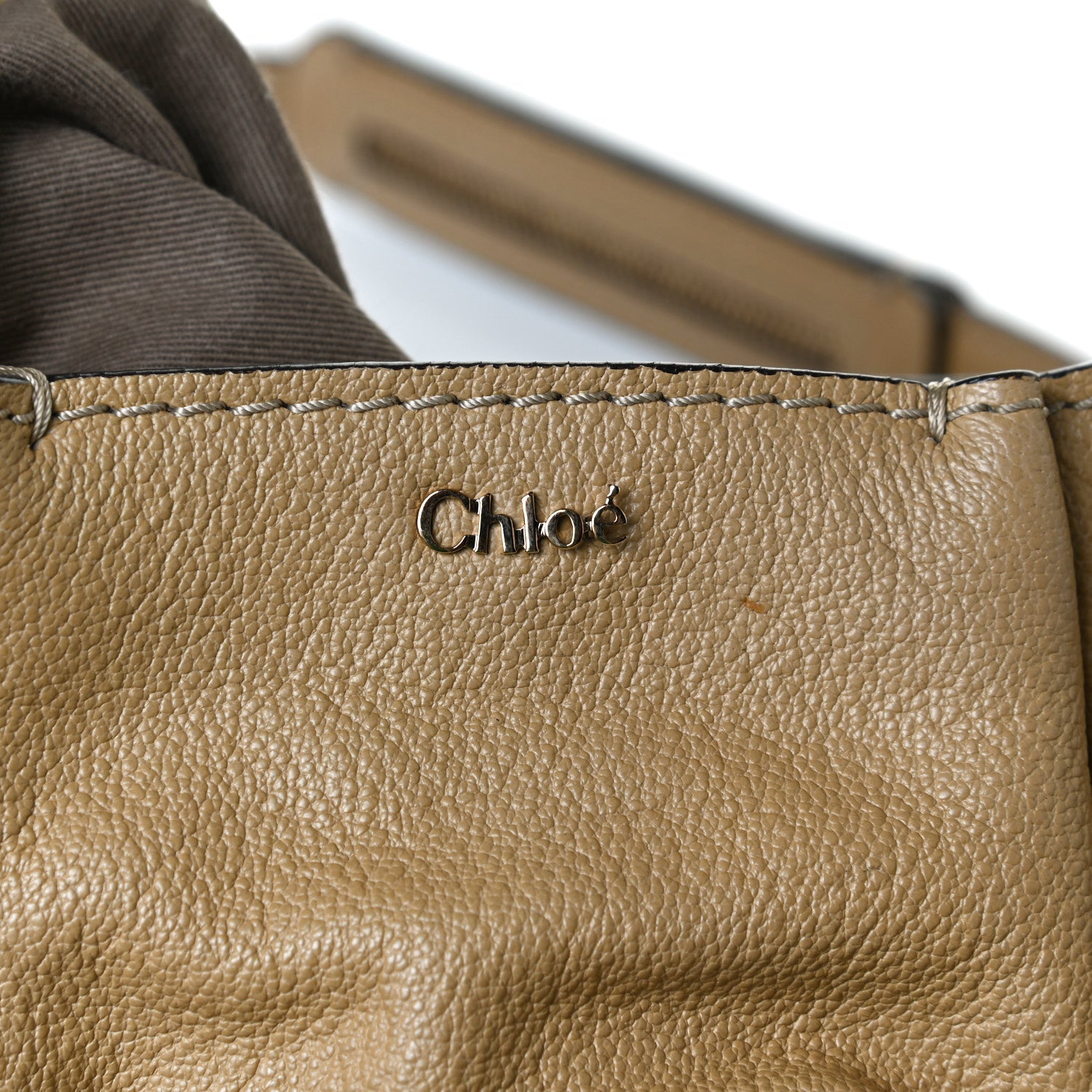 Chloe Calfskin Medium Elsie Satchel Greige 6 of 16