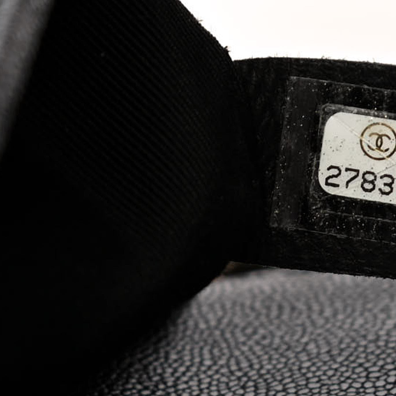 Chanel Caviar Chevron Quilted Medium Boy Flap Black 7 of 13