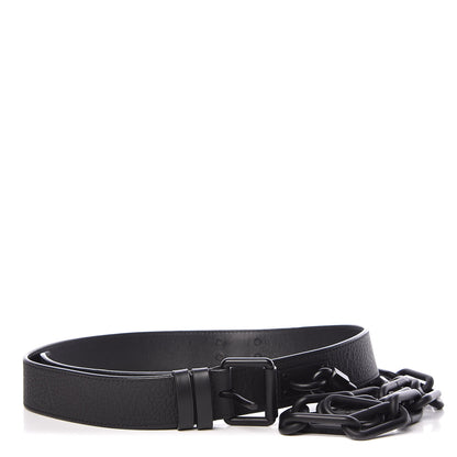 Louis Vuitton Taurillon Monogram Signature 35 MM Chain Belt 80 32 Black 5 of 14