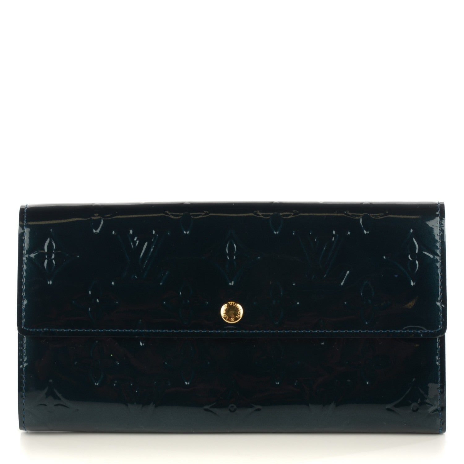 Louis Vuitton Vernis Sarah Wallet Blue Nuit 1 of 7