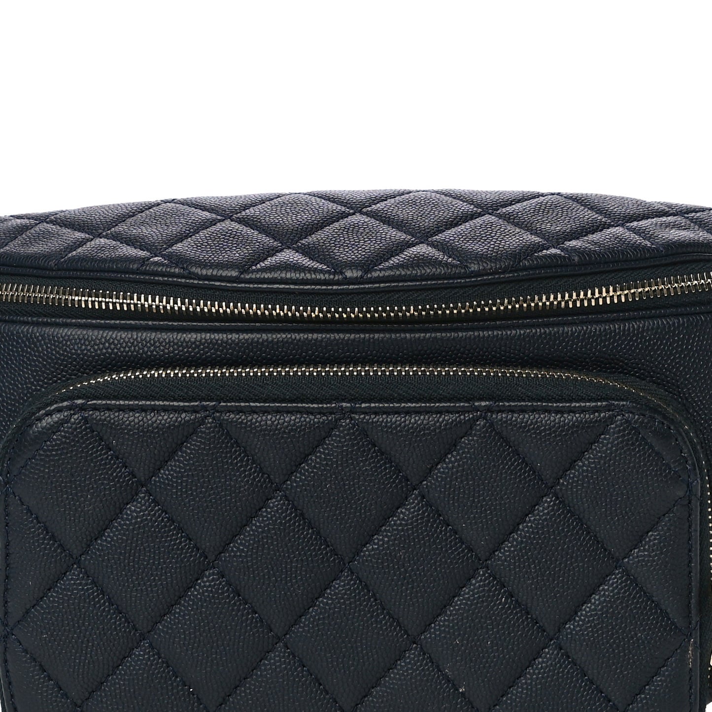 Caviar Quilted Business Affinity Waist Belt Bag Navy