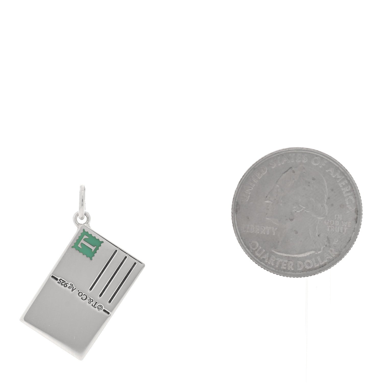 Tiffany Sterling Silver Enamel London Postcard Charm Blue 2 of 4