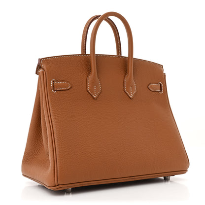 Hermes Togo Birkin 25 Gold 3 of 11