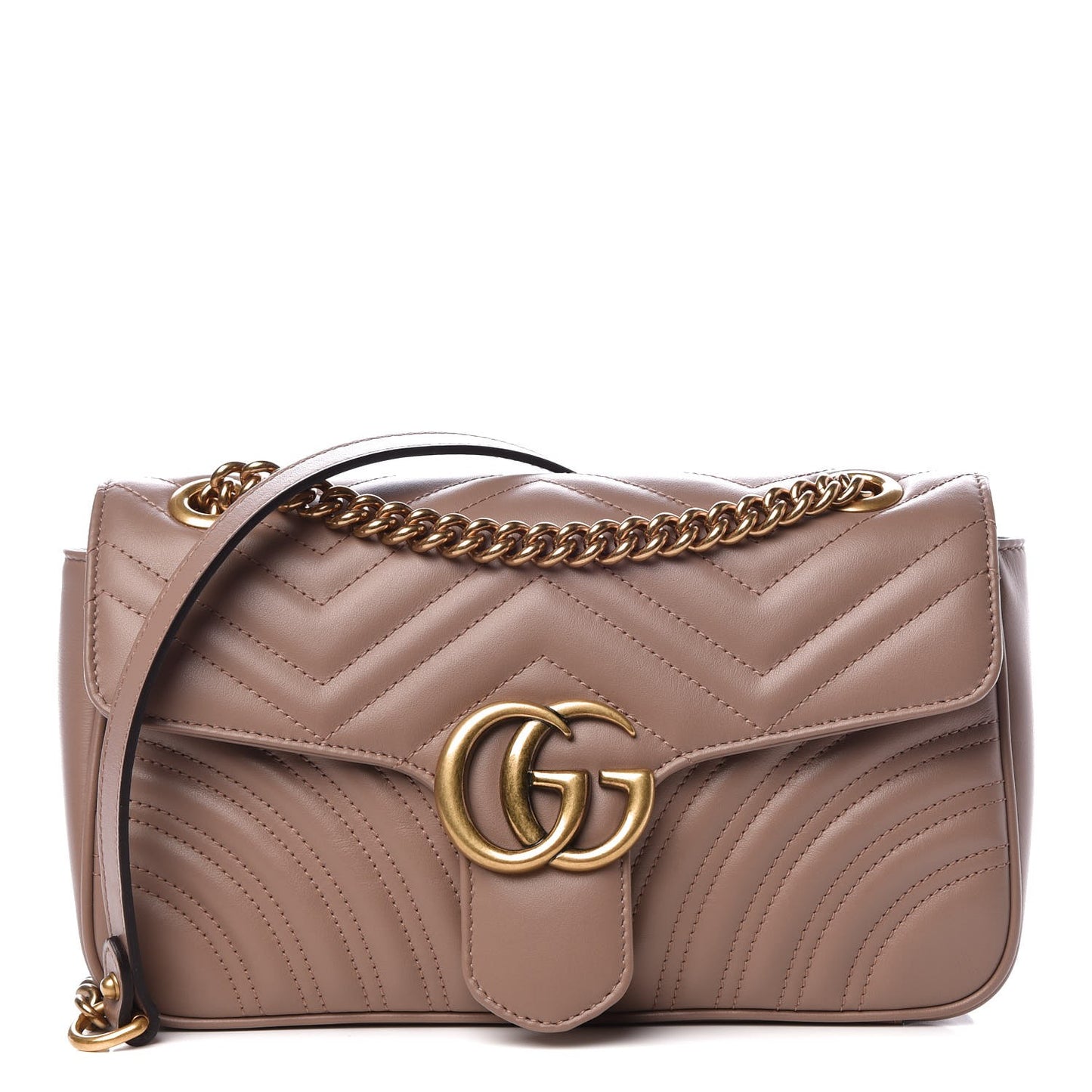 Calfskin Matelasse Small GG Marmont Shoulder Bag Porcelain Rose