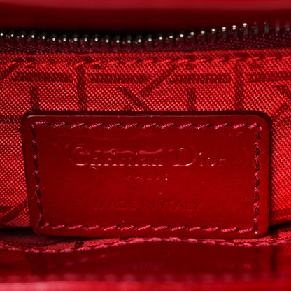 Christian Dior Patent Cannage Mini Lady Dior Red 6 of 8
