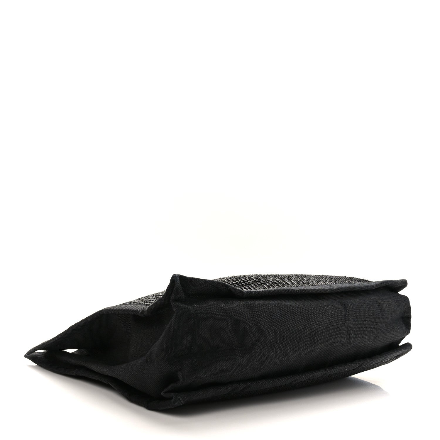 Saint Laurent Raffia Linen Calfskin Rive Gauche Tote Black 4 of 9