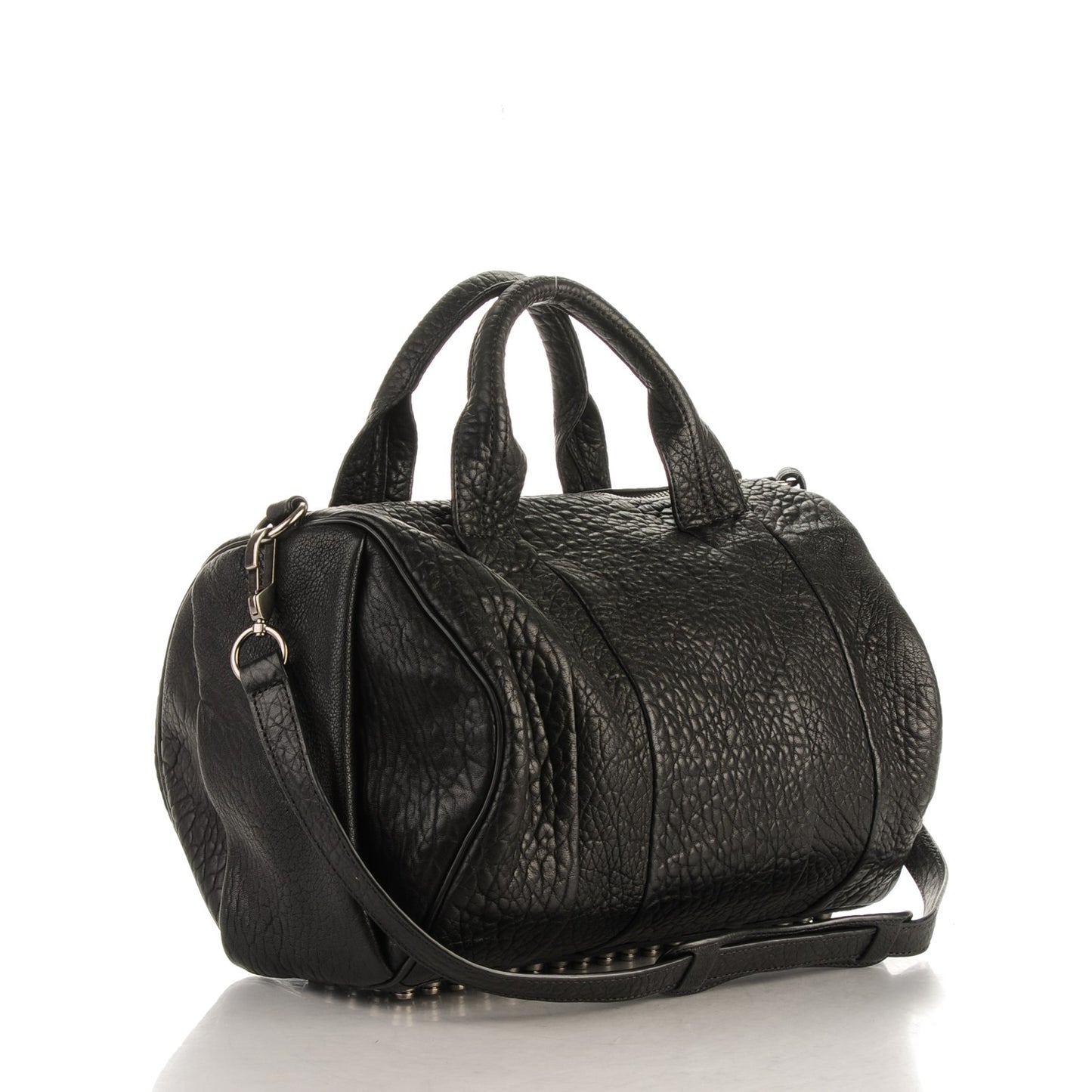 Pebbled Lambskin Rocco Black Nickel Hardware