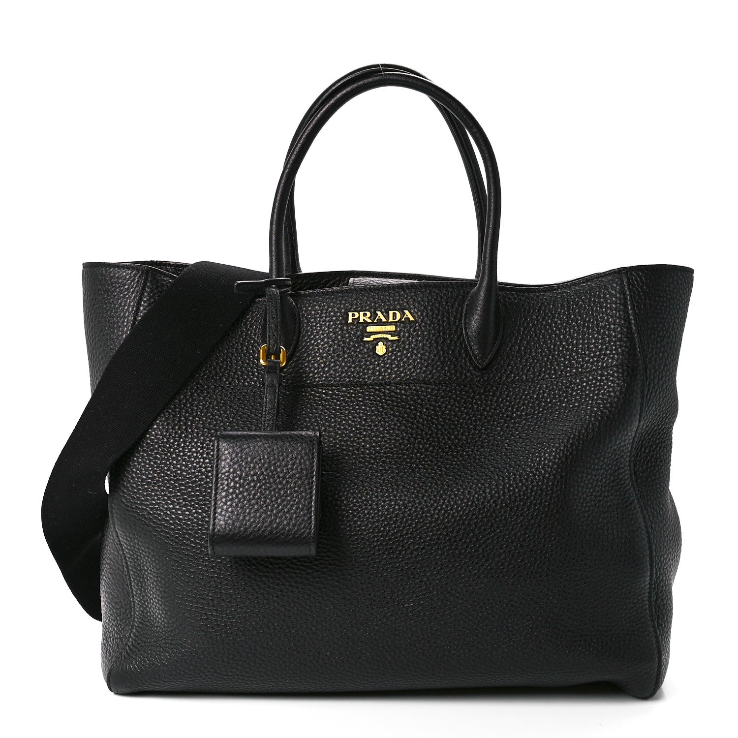 Prada Vitello Phenix Tote Black 1 of 11