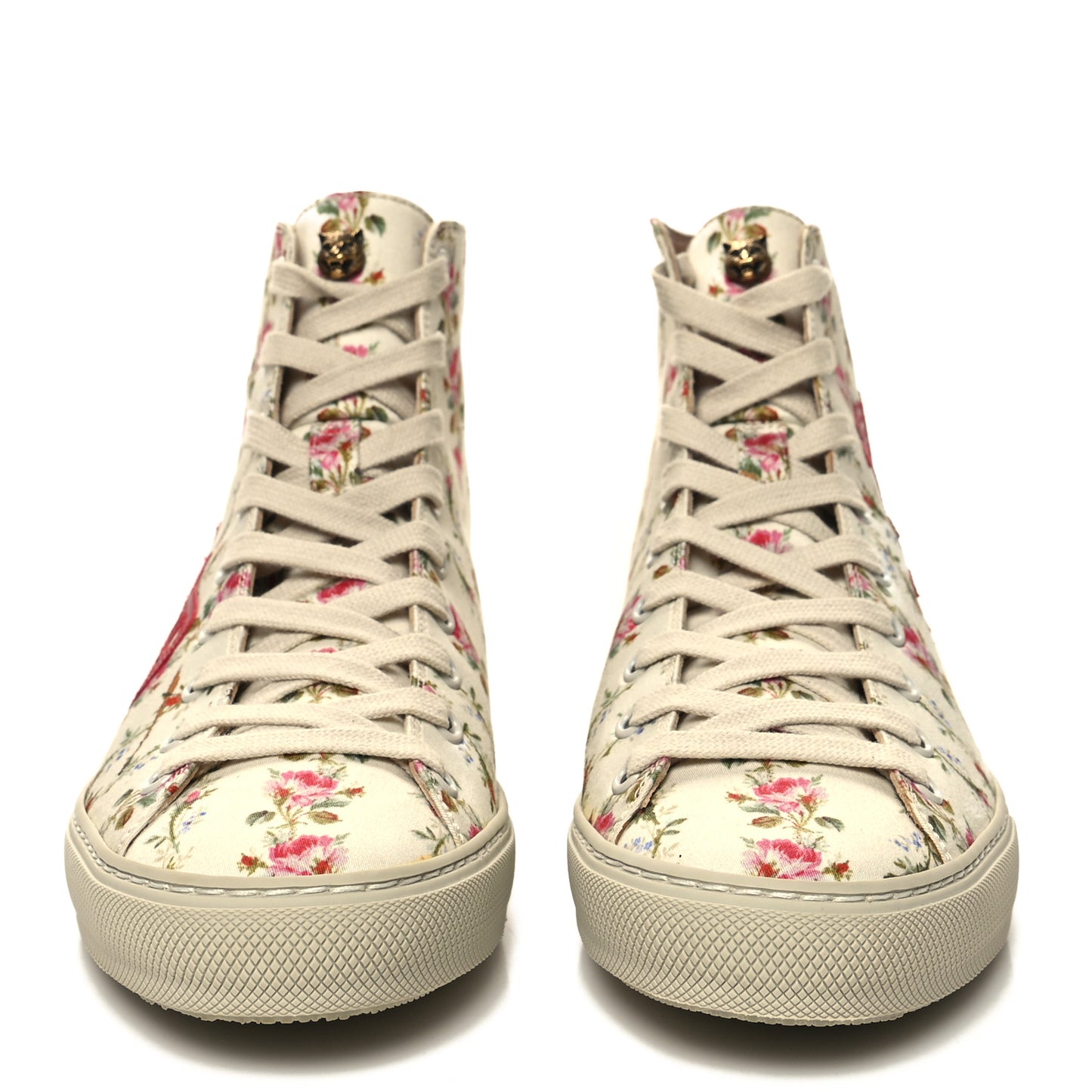 Canvas Romantic Print Major Blind For Love High Top Sneakers 37 Ivory