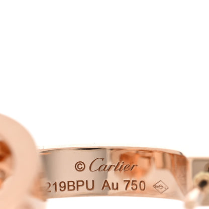 Cartier 18K Pink Gold Diamond LOVE Multiwear Half Paved Earrings 4 of 5