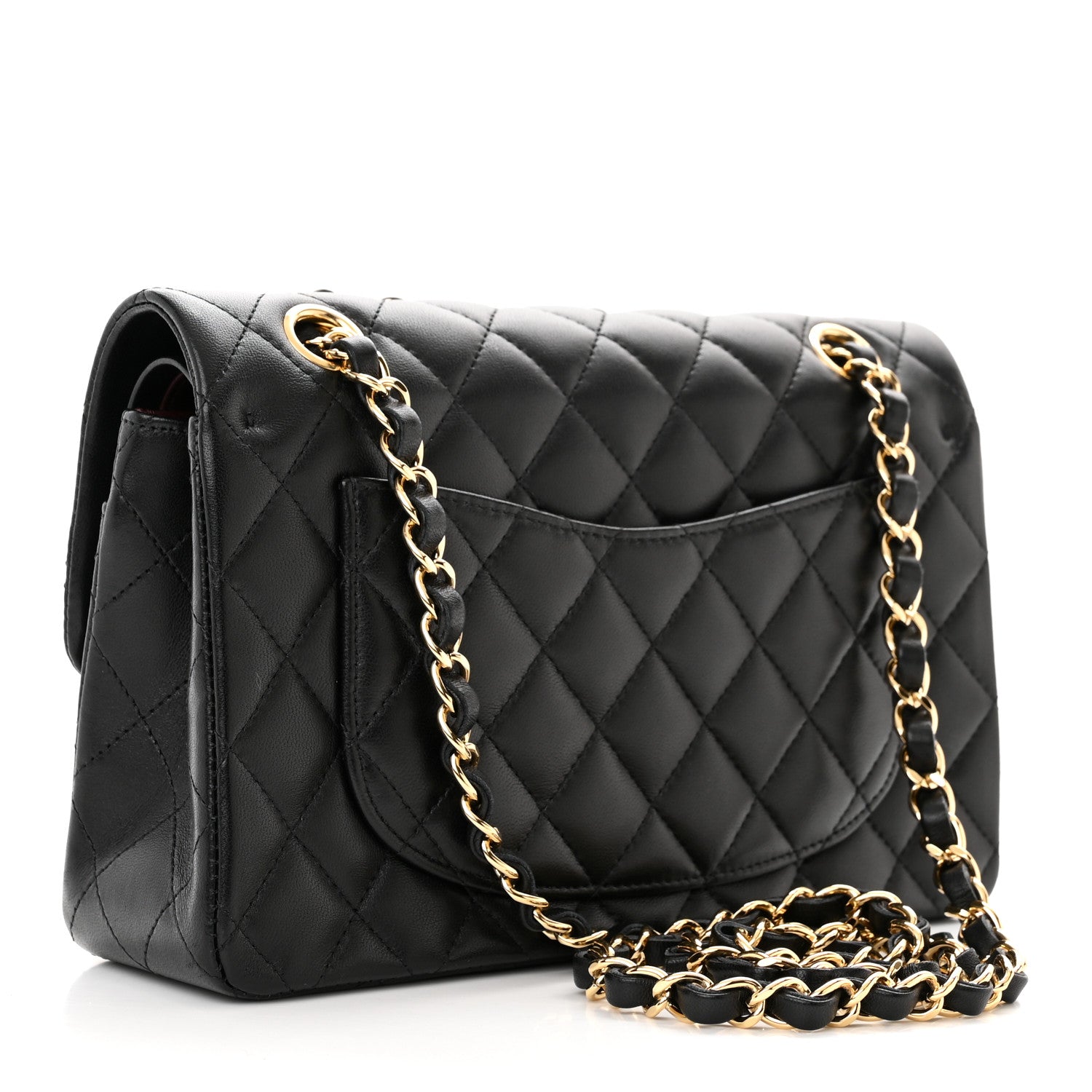 Chanel Lambskin Quilted Small Double Flap Black 3 of 13