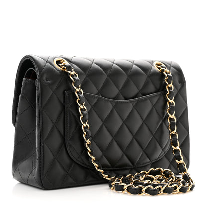 Chanel Lambskin Quilted Small Double Flap Black 3 of 13