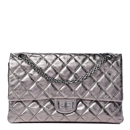 Chanel Metallic Aged Calfskin Quilted 2.55 Reissue 226 Silver 1 of 14