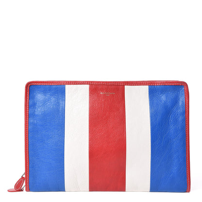 Balenciaga Agneau Arena Multicolore Bazar Pouch Bleu White Rouge 1 of 10