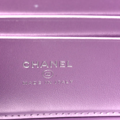 Chanel Metallic Calfskin Quilted Slim Vanity With Chain Pink 6 of 11