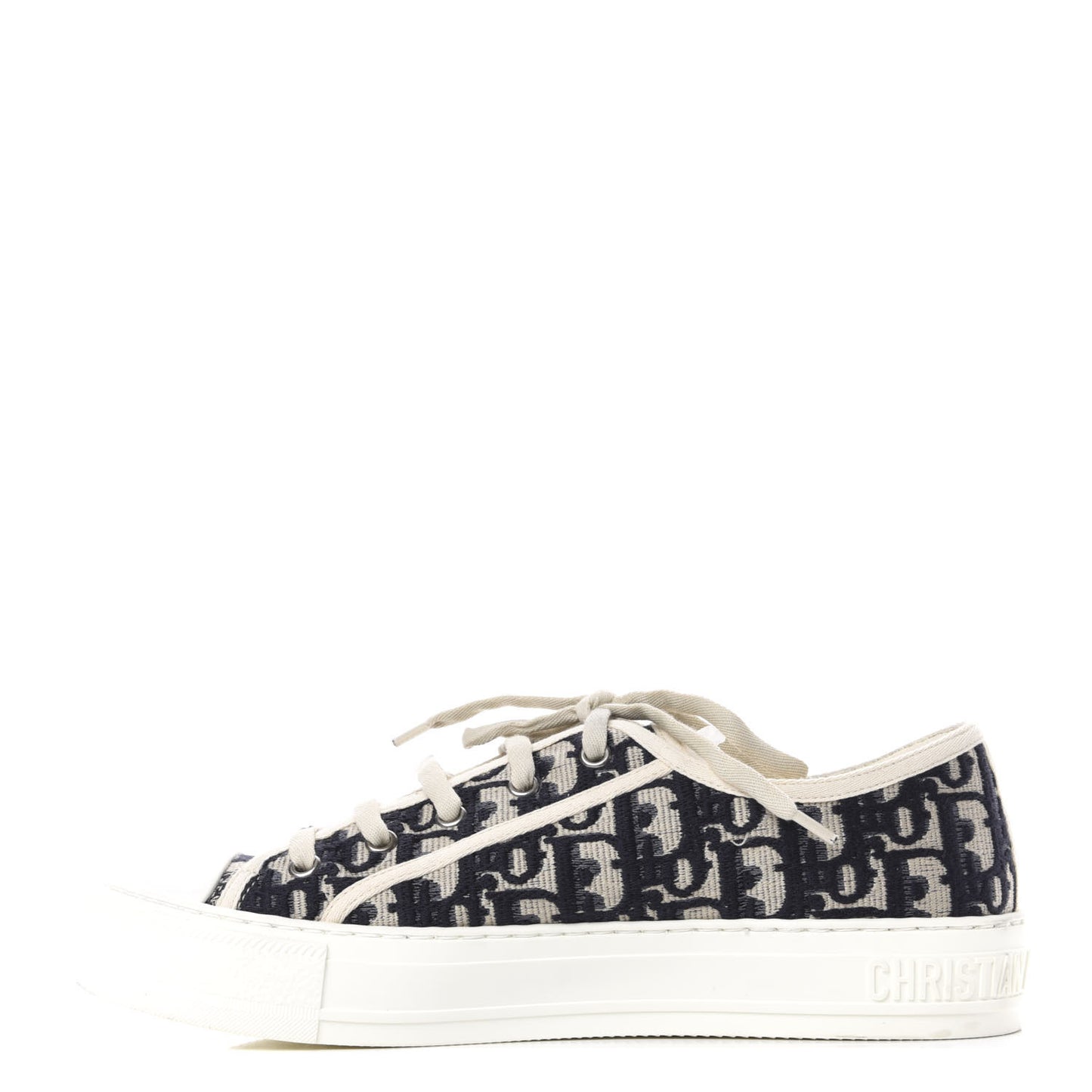 Canvas Oblique Walk'N'Dior Low Top Sneakers 40.5 Deep Blue