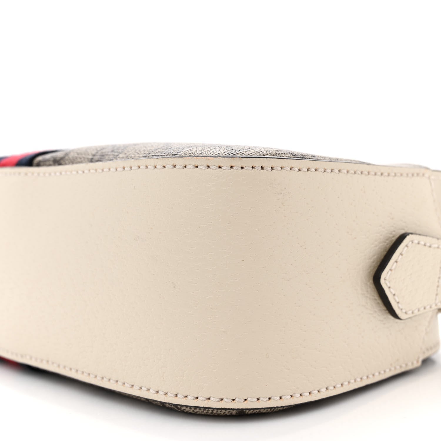 Gucci GG Supreme Monogram Textured Calfskin Web Small Ophidia Camera Bag Beige Ebony Mystic White 10 of 14